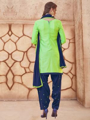 Embroidered unstitched salwar suit - 15493216 - Standard Image - 4