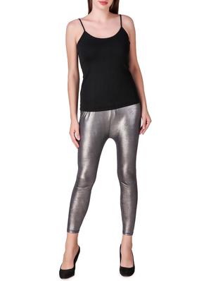 metallic drawstring waist legging - 15493282 - Standard Image - 4