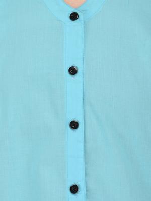 puff sleeved solid shirt - 15493444 - Standard Image - 4
