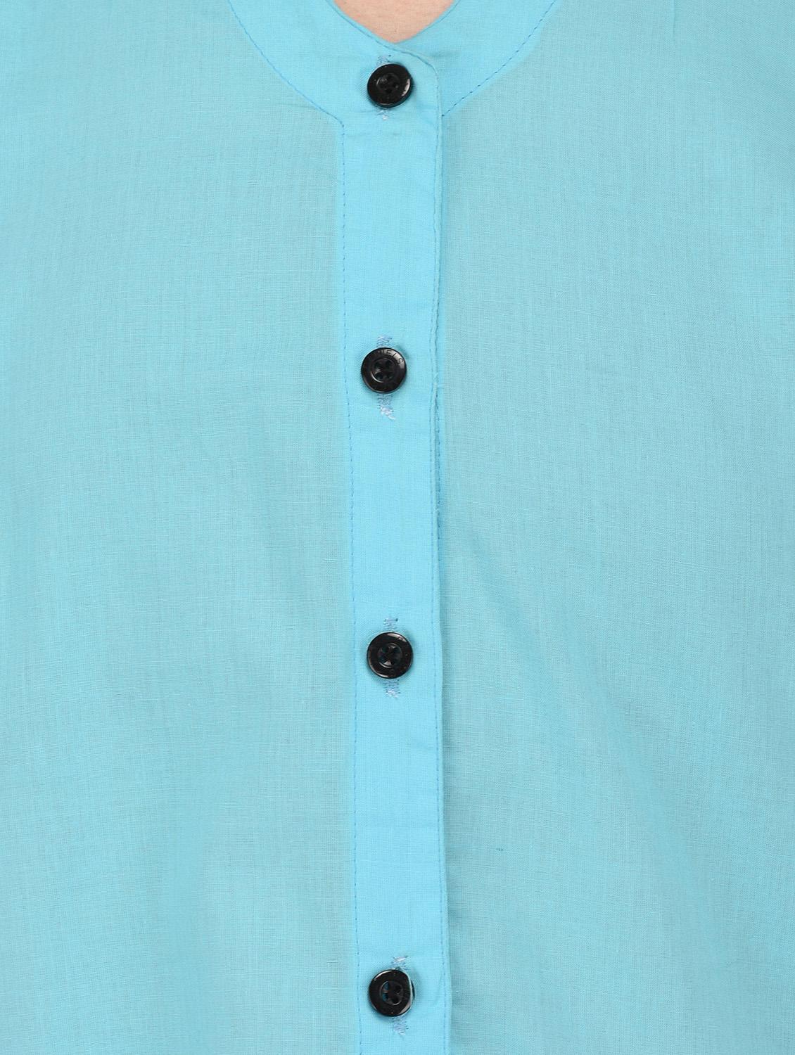 puff sleeved solid shirt - 15493444 - Zoom Image - 4