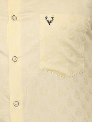 yellow cotton casual shirt - 15493493 - Standard Image - 4