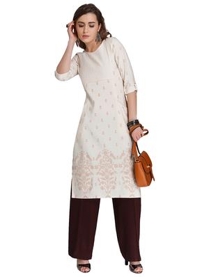 Straight printed kurta with pocket - 15494753 - Standard Image - 4