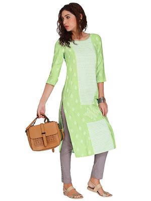 Straight printed kurta - 15494778 - Standard Image - 4