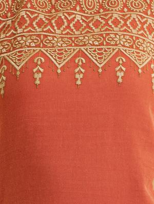 Embroidered straight kurta - 15494779 - Standard Image - 4