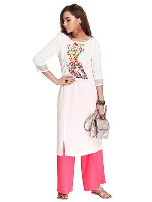 Straight double slit kurta - 15494817 - Standard Image - 4
