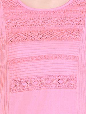 Straight embroidered yoke kurta - 15494847 - Standard Image - 4