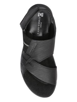 red chief black leather back strap sandals - 15495210 - Standard Image - 4