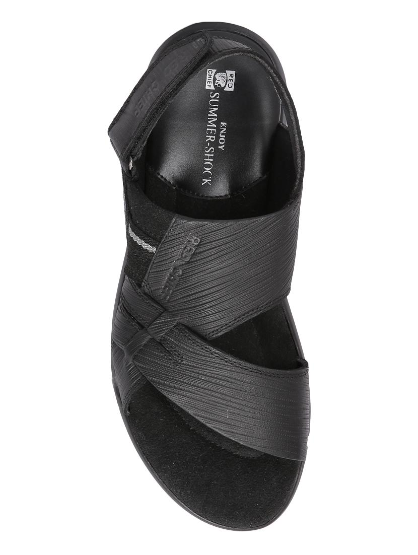 red chief black leather back strap sandals - 15495210 - Zoom Image - 4