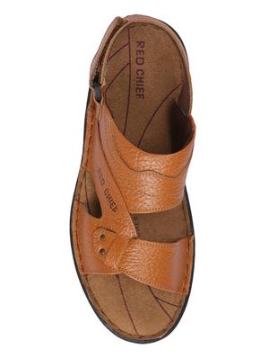 red chief tan leather back strap sandals - 15495213 - Standard Image - 4