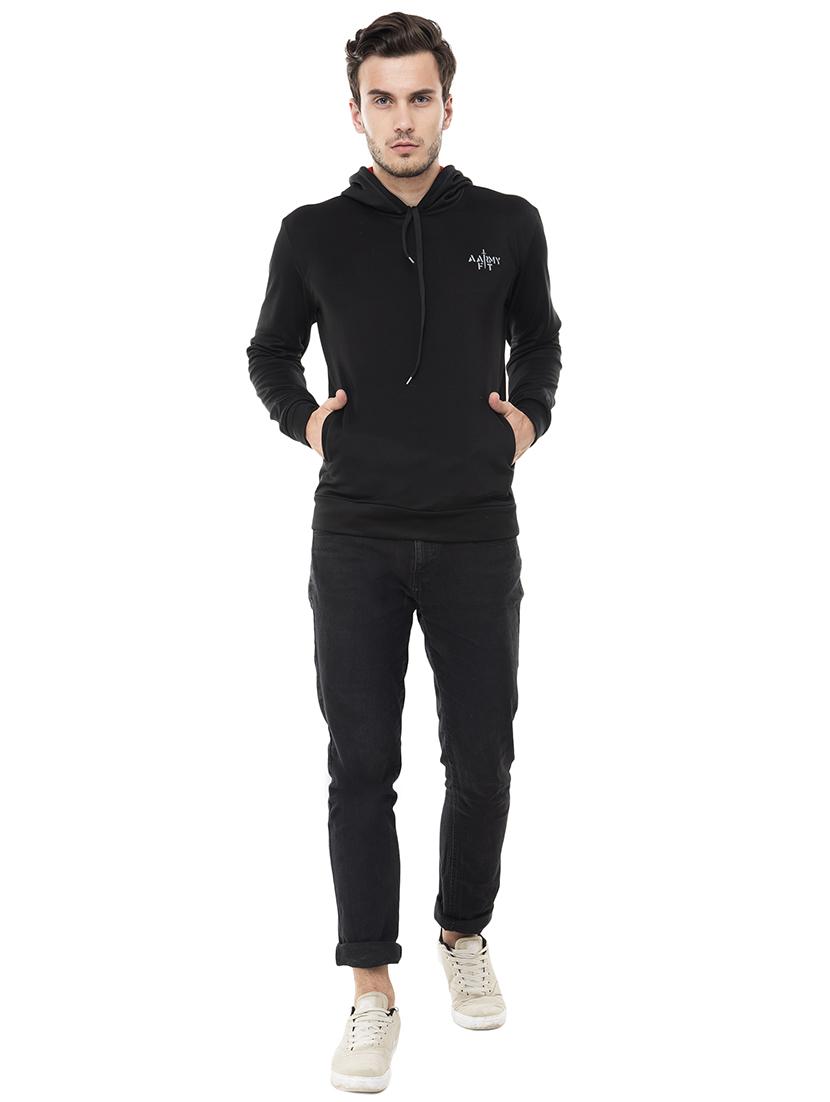 black fleece sweatshirt - 15495540 - Zoom Image - 4