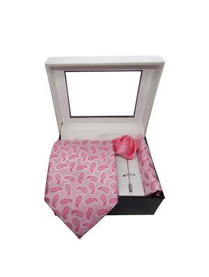 pink micro fiber tie with lapel pins - 15495579 - Standard Image - 4