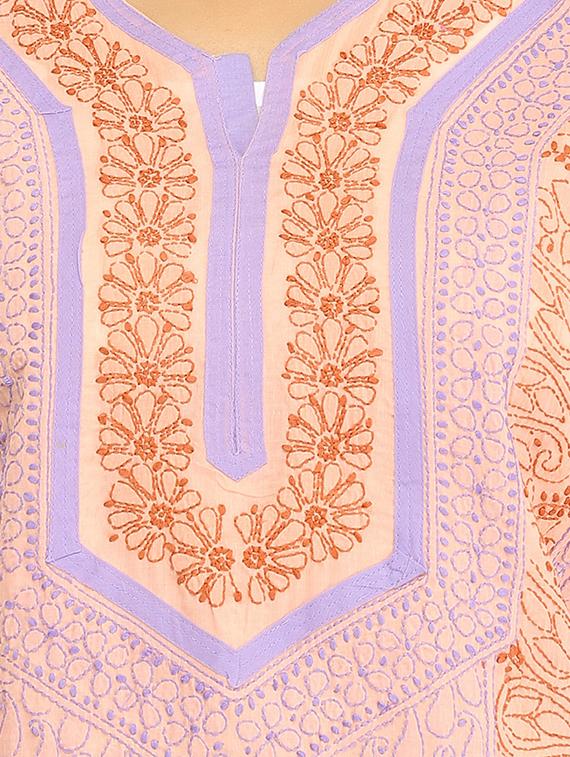 Chikankari straight kurta - 15496139 - Zoom Image - 4