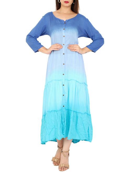 Ombre tiered kurta - 15496512 - Standard Image - 1
