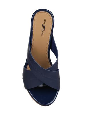 blue platforms wedges - 15496554 - Standard Image - 4
