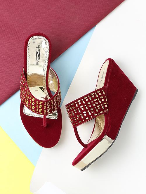 maroon toe separator wedges - 15496559 - Standard Image - 1