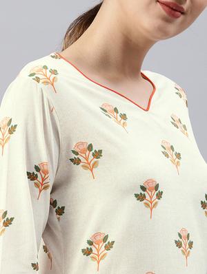 Printed straight kurta - 15496827 - Standard Image - 4