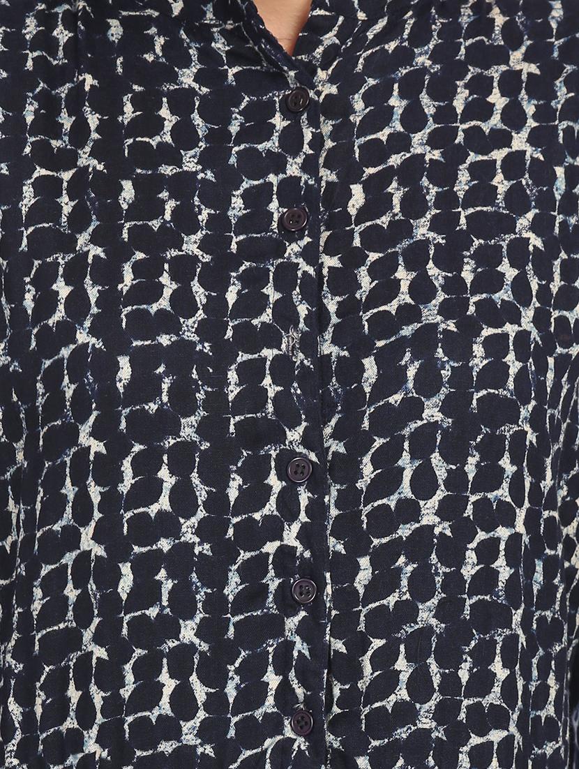 mandarin neck printed tunic - 15497064 - Zoom Image - 4