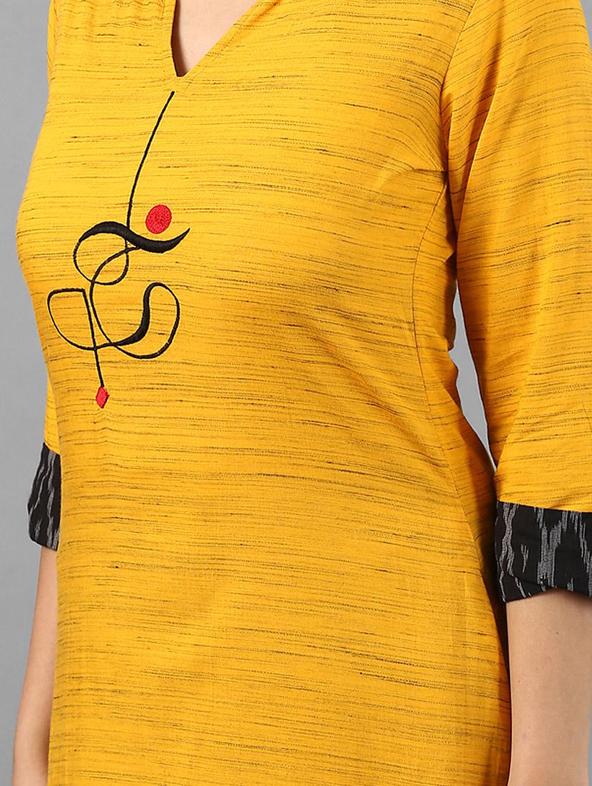 Embroidered straight kurta - 15497438 - Zoom Image - 4