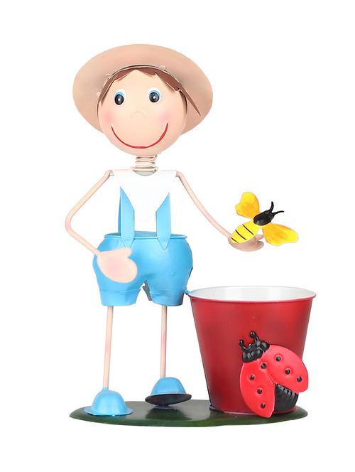 wonderland garden pots small blue boy with pot(garden decor, home decor, gift items) - 15497480 - Standard Image - 1