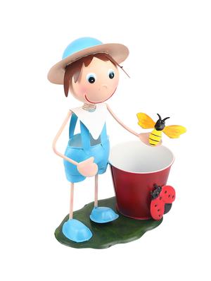 wonderland garden pots small blue boy with pot(garden decor, home decor, gift items) - 15497480 - Standard Image - 4