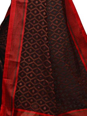 Geometrical woven saree with blouse - 15497530 - Standard Image - 4