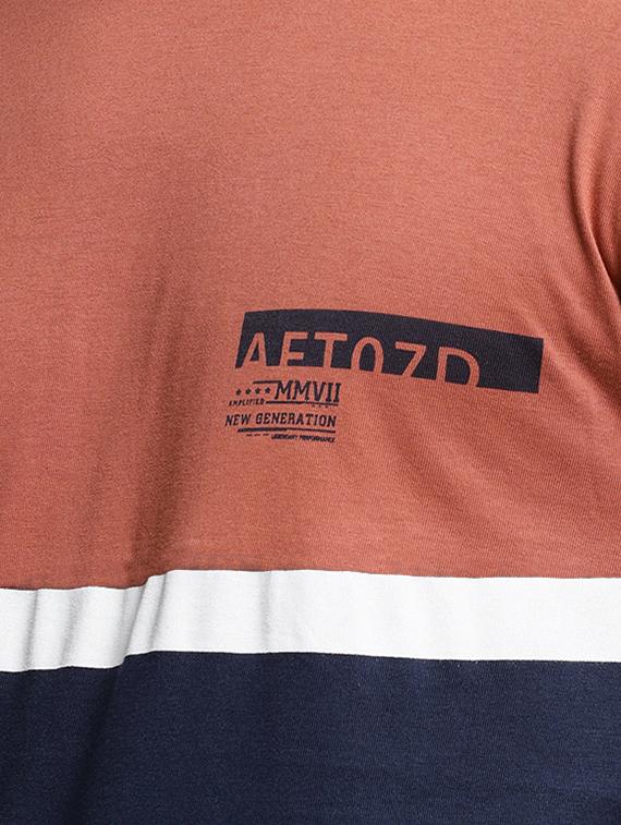 multi colored cotton color block t-shirt - 15497589 - Zoom Image - 4