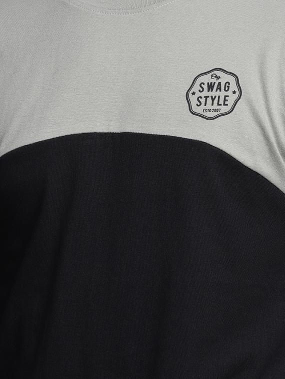 grey cotton color block t-shirt - 15497602 - Zoom Image - 4