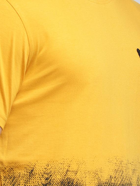 yellow cotton all over print t-shirt - 15497608 - Zoom Image - 4