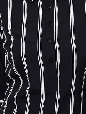monochrome striped back bow tie dress - 15497680 - Standard Image - 4