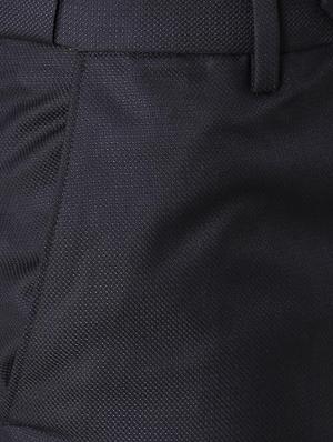navy blue polyester blend flat front formal trouser - 15497701 - Standard Image - 4
