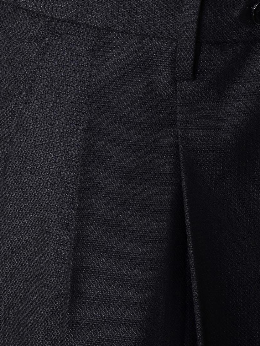 black polyester blend pleated formal trouser - 15497705 - Zoom Image - 4