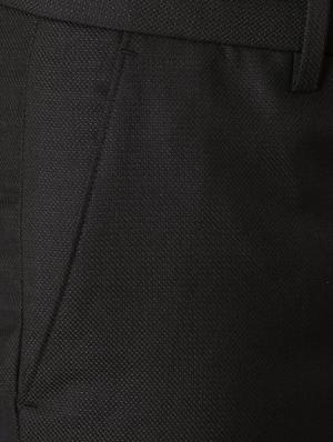 black polyester blend flat front formal trouser - 15497708 - Standard Image - 4