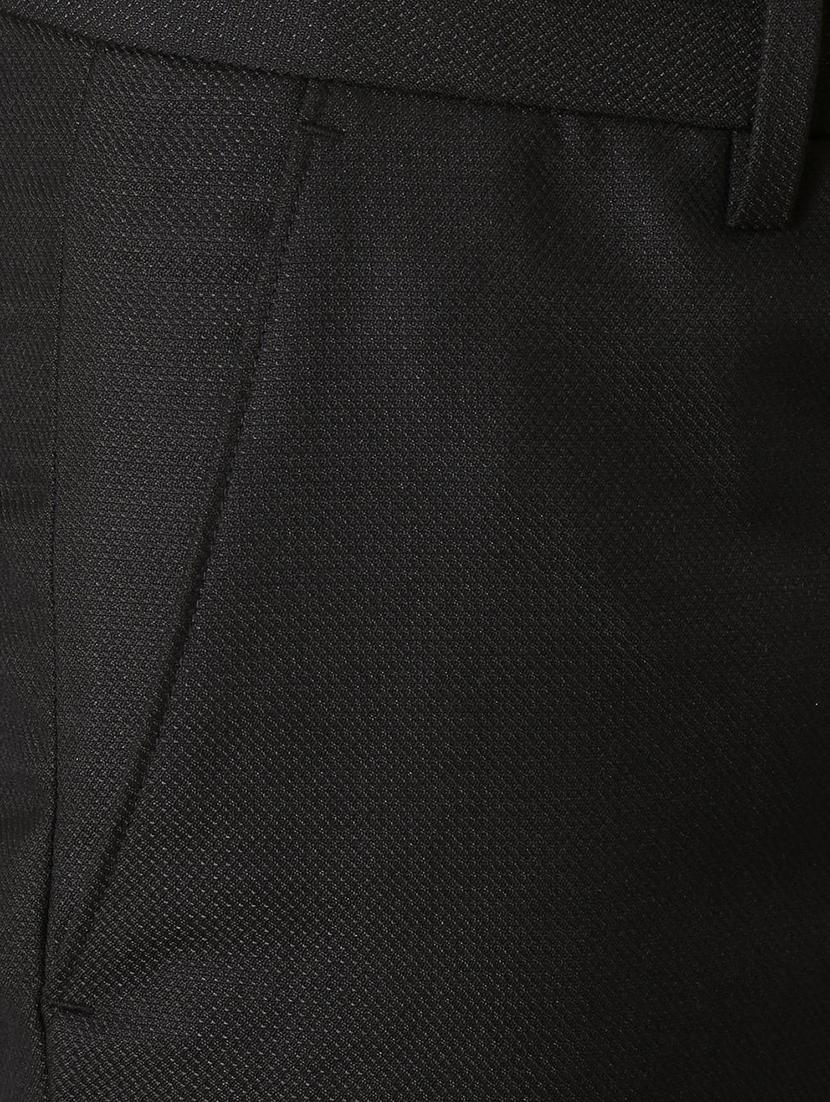black polyester blend flat front formal trouser - 15497708 - Zoom Image - 4