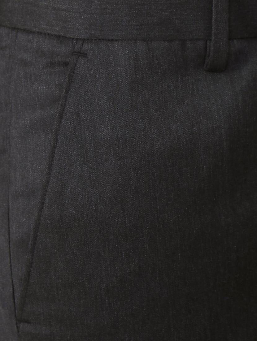 black polyester blend flat front formal trouser - 15497709 - Zoom Image - 4