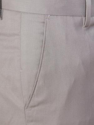 grey polyester blend flat front formal trouser - 15497710 - Standard Image - 4