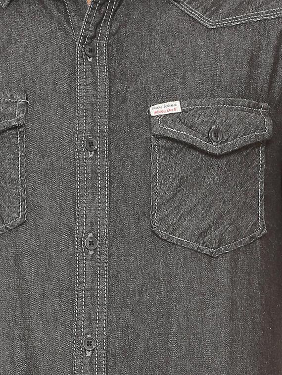 grey cotton casual shirt - 15497718 - Zoom Image - 4