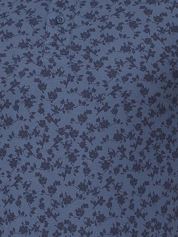 navy blue cotton polo t-shirt - 15497779 - Zoom Image - 4