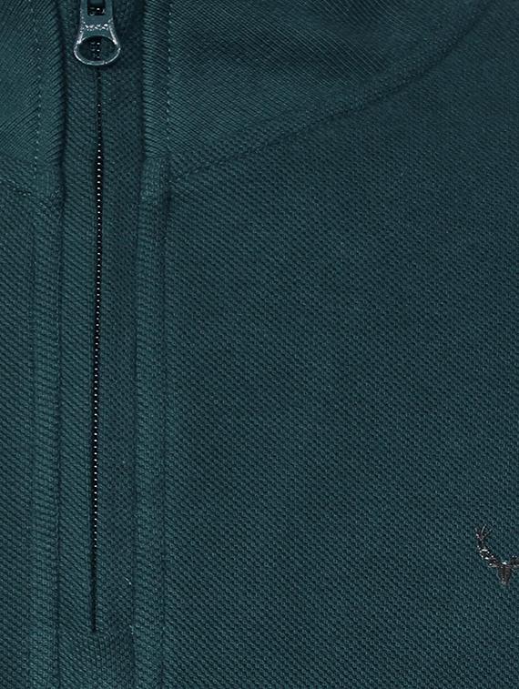 green cotton collared t-shirt - 15497785 - Zoom Image - 4