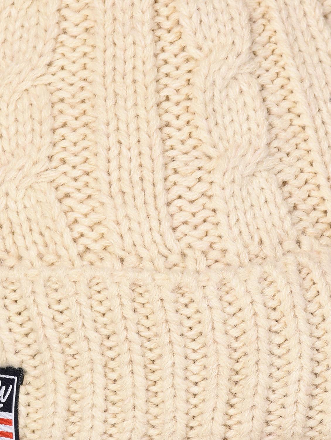 cable knit acrylic cap - 15498046 - Zoom Image - 4