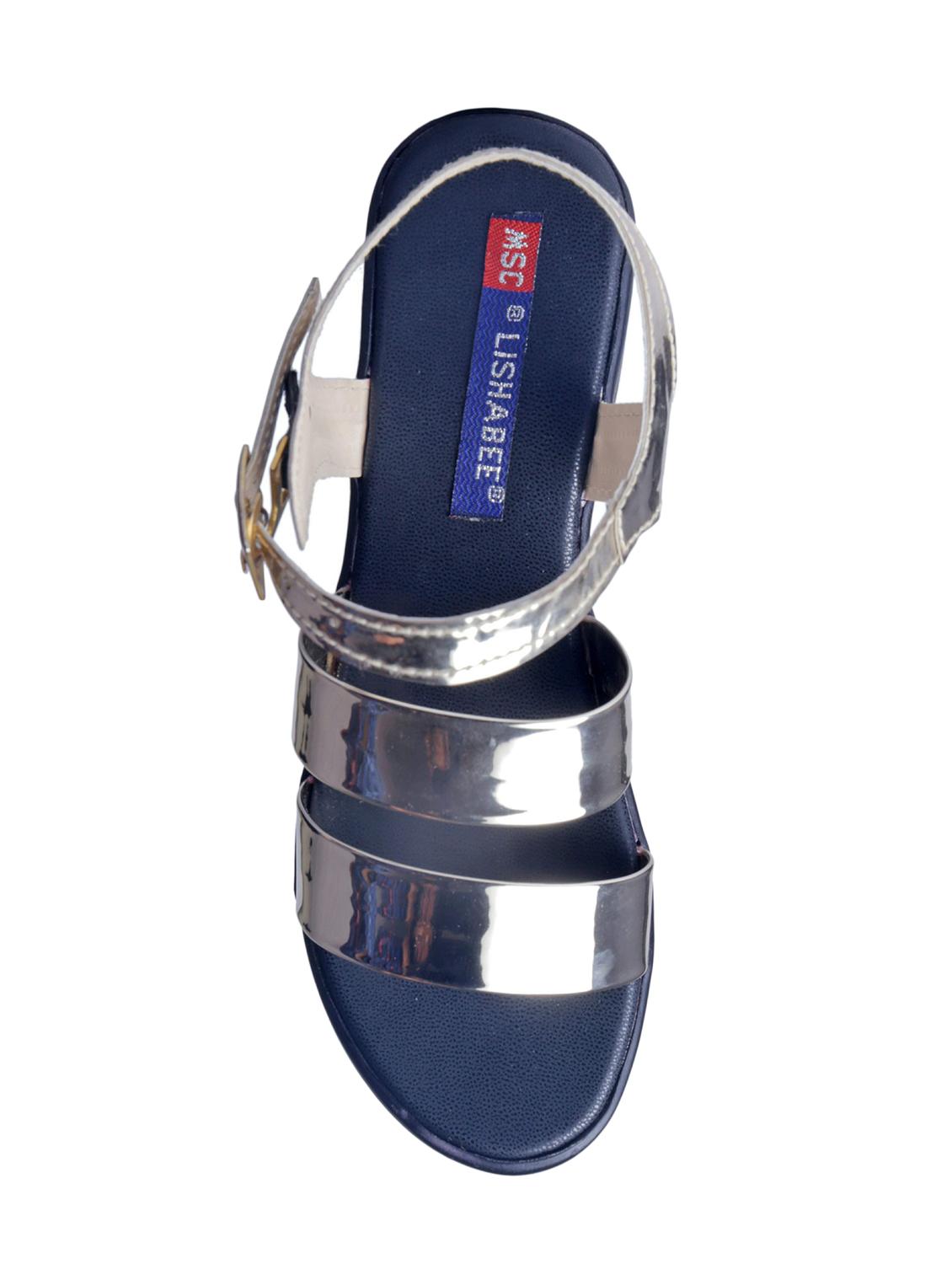 silver back strap sandals - 15498164 - Zoom Image - 4