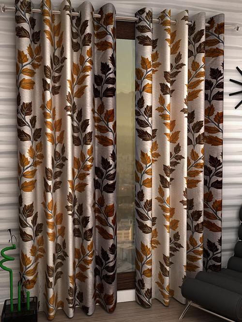 Set of 8 Polyester Long Door Curtains - 15498471 - Standard Image - 1