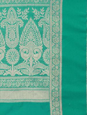 Zari motifs kanjivaram saree with blouse - 15498599 - Standard Image - 4