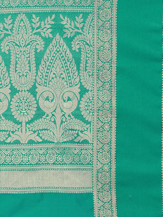 Zari motifs kanjivaram saree with blouse - 15498599 - Zoom Image - 4