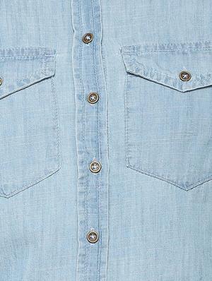 roll-up sleeved denim shirt - 15498979 - Standard Image - 4