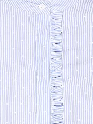 frill detail printed striped shirt - 15498984 - Standard Image - 4