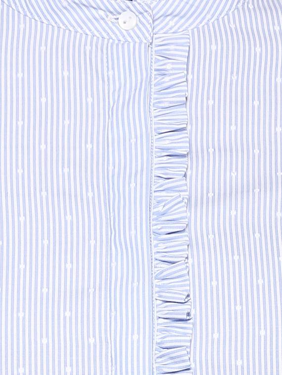 frill detail printed striped shirt - 15498984 - Zoom Image - 4