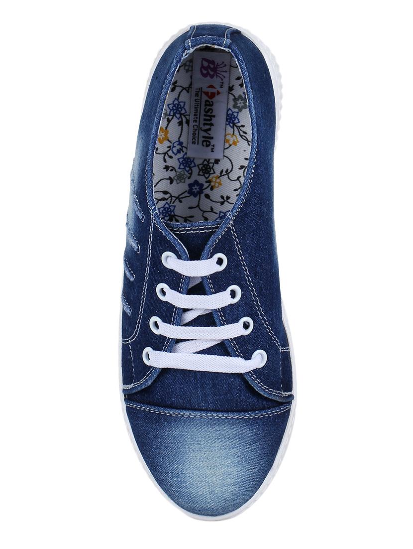 blue lace-up sneakers - 15500144 - Zoom Image - 4