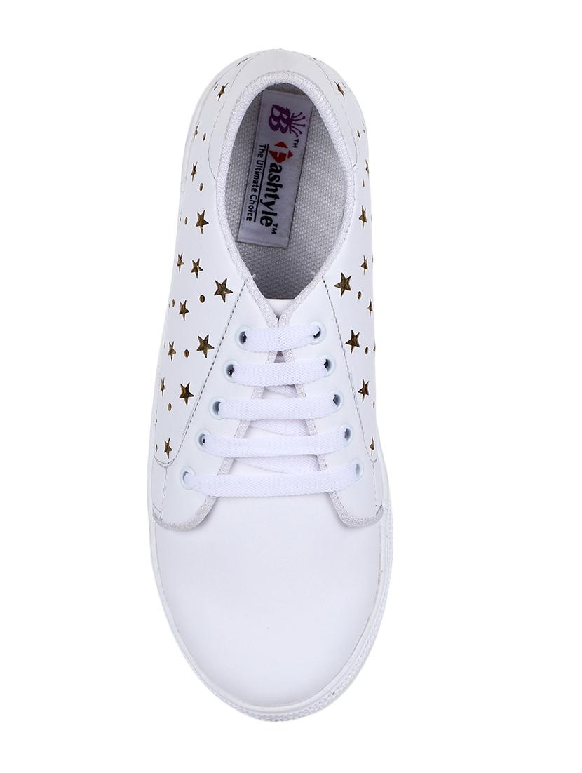 white lace-up sneakers - 15500160 - Zoom Image - 4