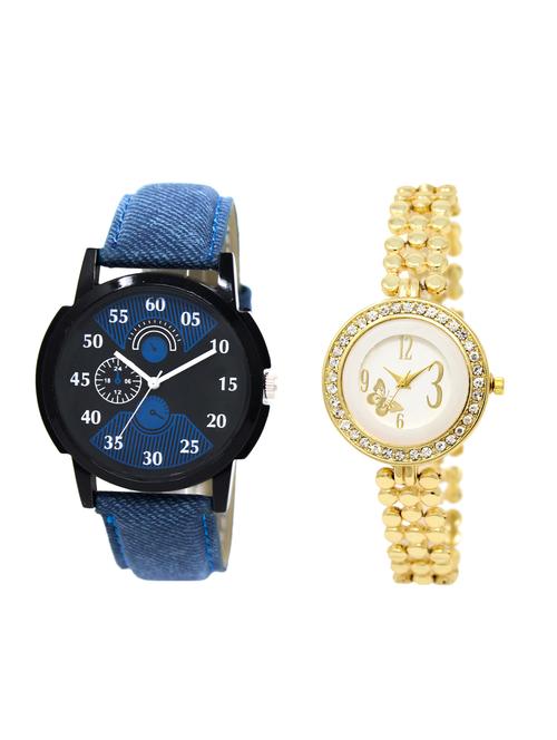 ACNOS Round dial analog couple watch(WAT-LR-02-203-COMBO) - 15500429 - Very Small Image - 1