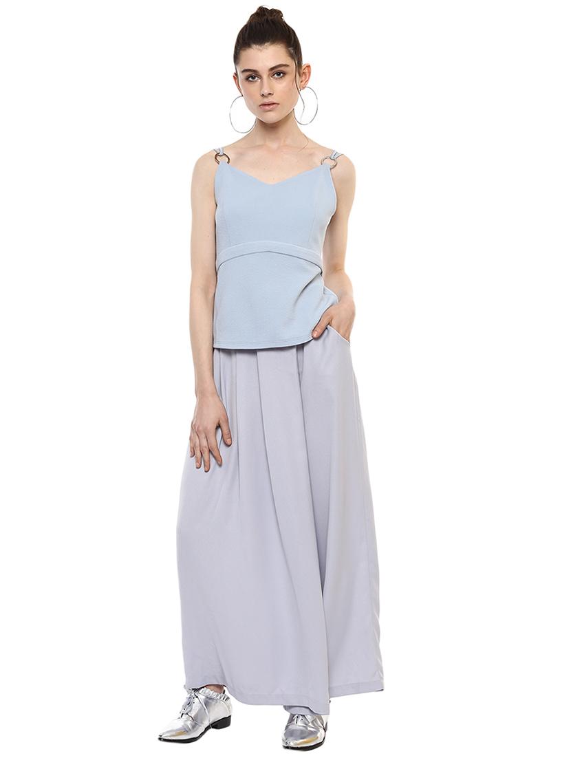 Pleated flared palazzo - 15501861 - Zoom Image - 4